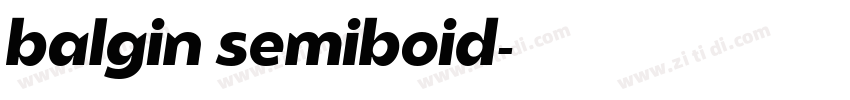 balgin semiboid字体转换